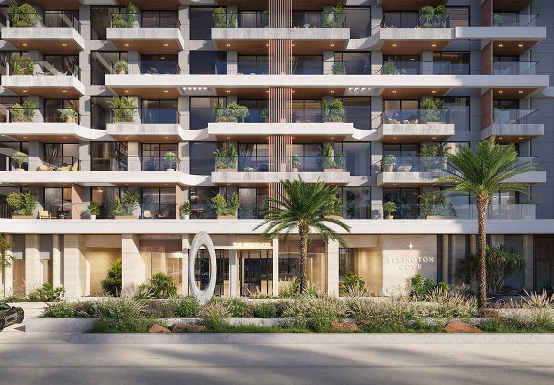 Ellington Cove residences entrance and facade