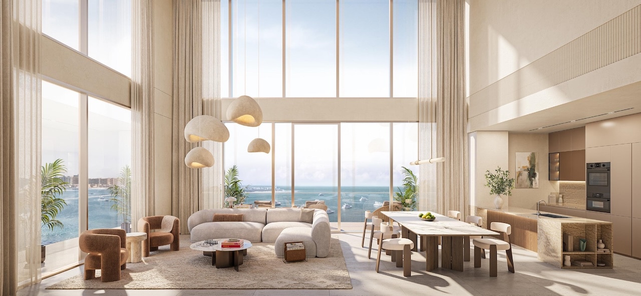 Soma Residences living room with sea view