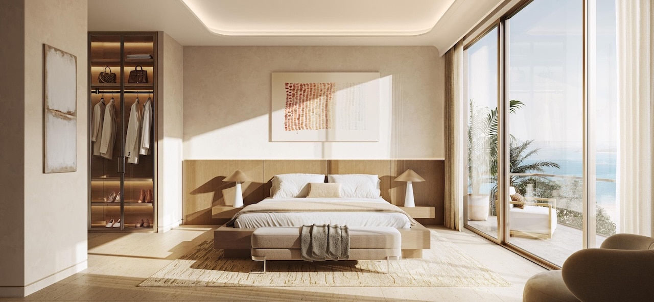 Soma Residences master bedroom with balcony
