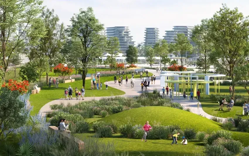 Community park with family zones at The Next Chapter JGE 2.0